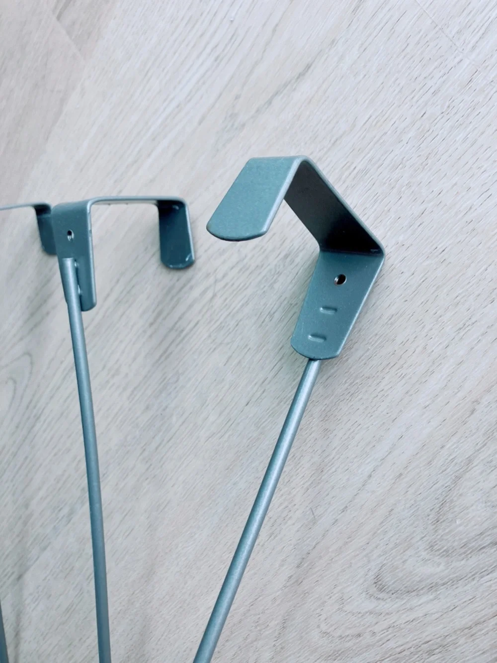 Metal Door Hook Rack 2 pcs Grey